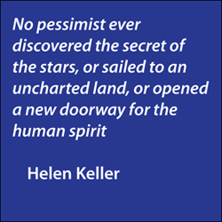 Helen Keller Quote No Pessimist