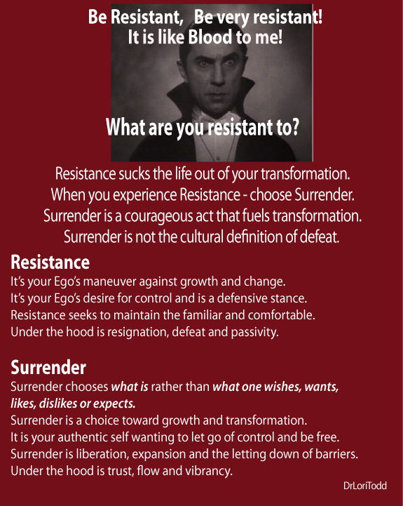 Dr. Lori Todd asks, What are you resistant to?